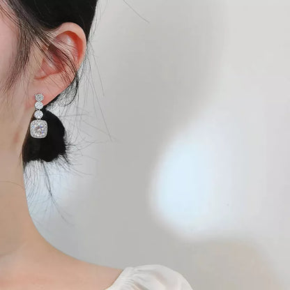 Sparkling Women Dangle Earrings with Zirconia