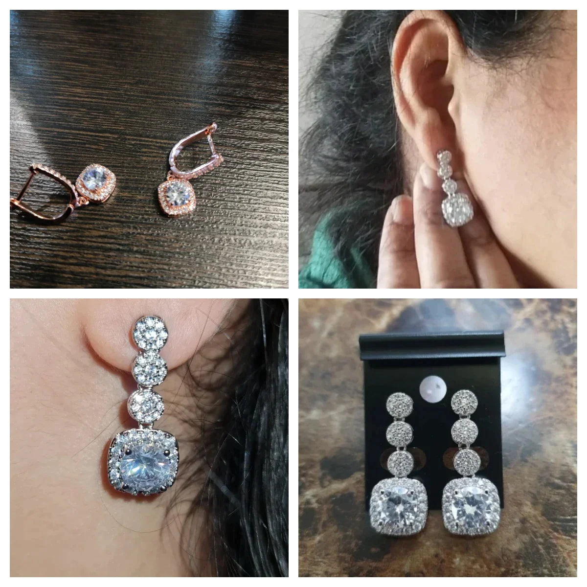 Sparkling Women Dangle Earrings with Zirconia