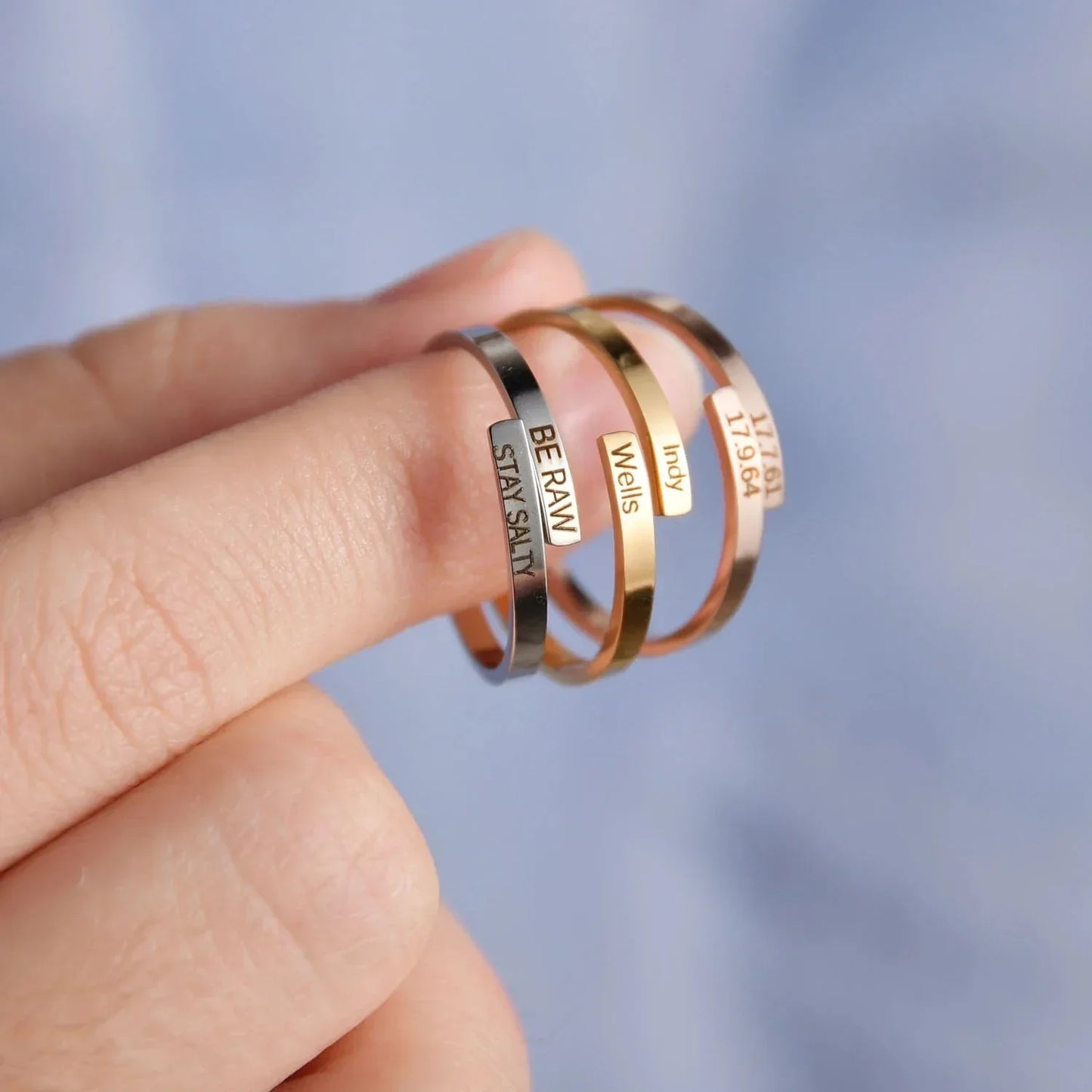 The Adjustable Engraved Ring