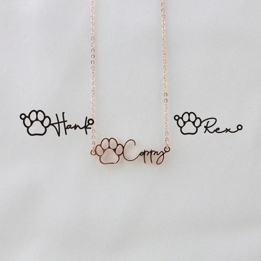 Personalized Name Necklace Dog