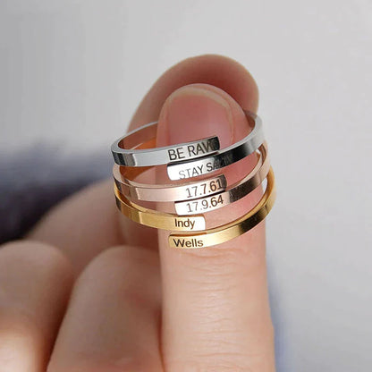 The Adjustable Engraved Ring